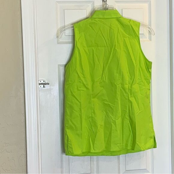 Coldwater Creek Lime Green Sleeveless Top Size Medium 10-12 - Picture 4 of 9
